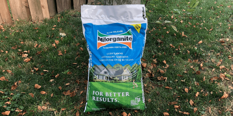 photo of milorganite in the lawn