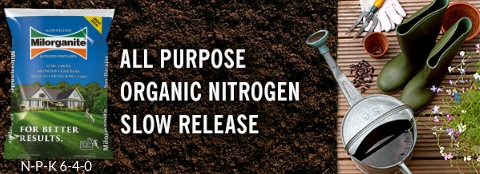 Milorganite Bags in soil and grass. Milorganite product analysis