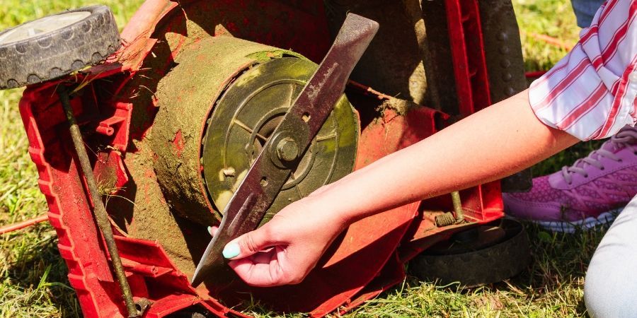 mower blades sharpened